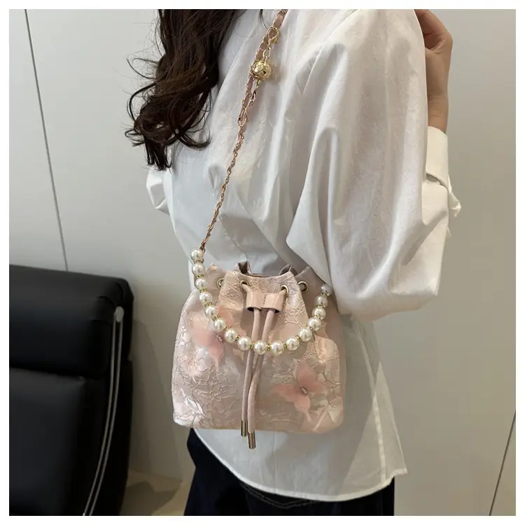 Blue Pearl Chain Shoulder Bag for Women — feature 22
