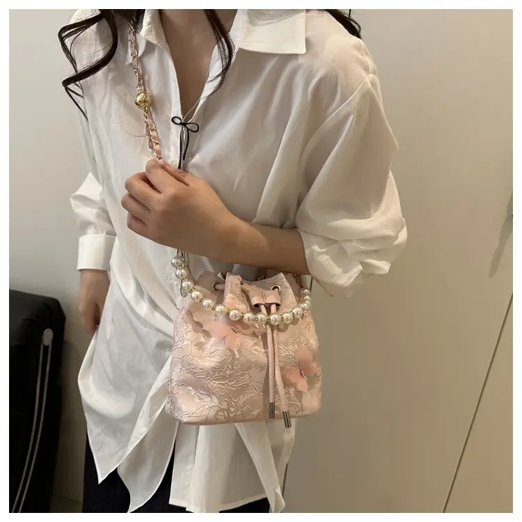 Blue Pearl Chain Shoulder Bag for Women — feature 24
