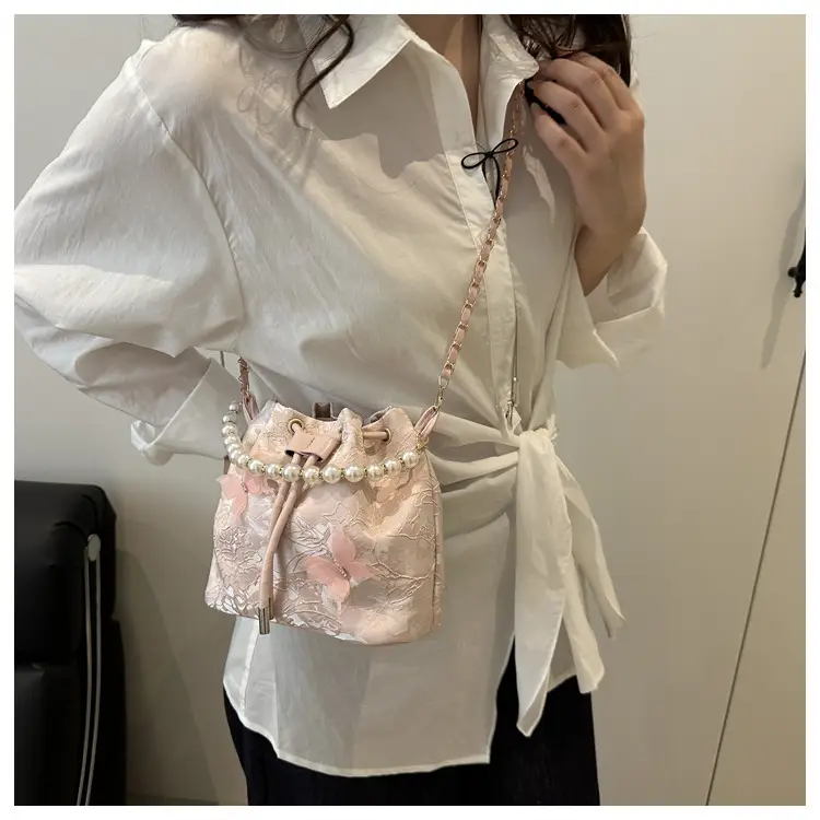 Blue Pearl Chain Shoulder Bag for Women — feature 25