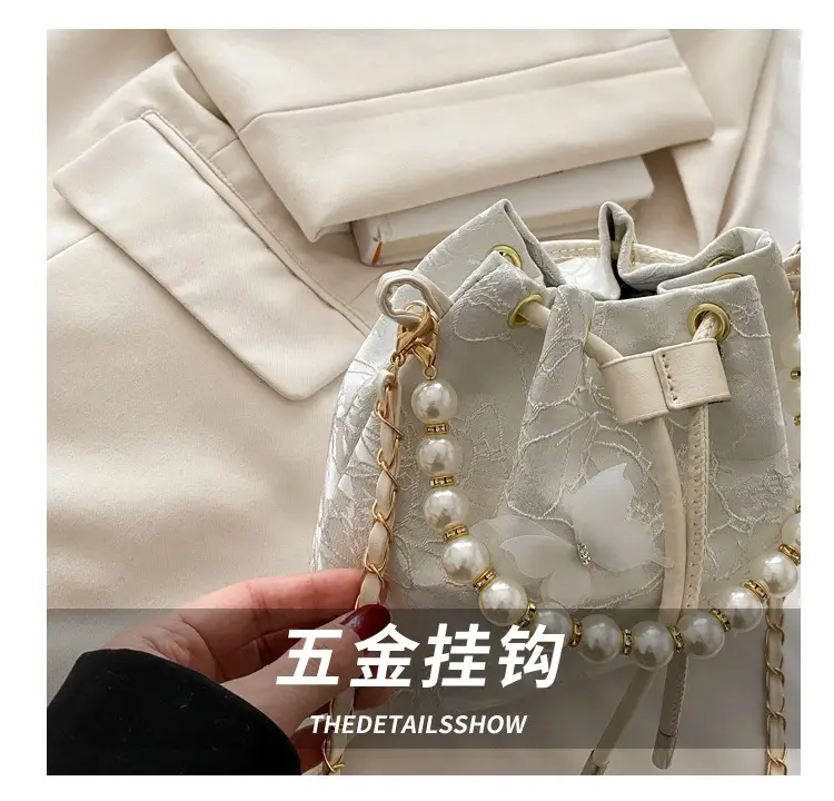 Blue Pearl Chain Shoulder Bag for Women — feature 6