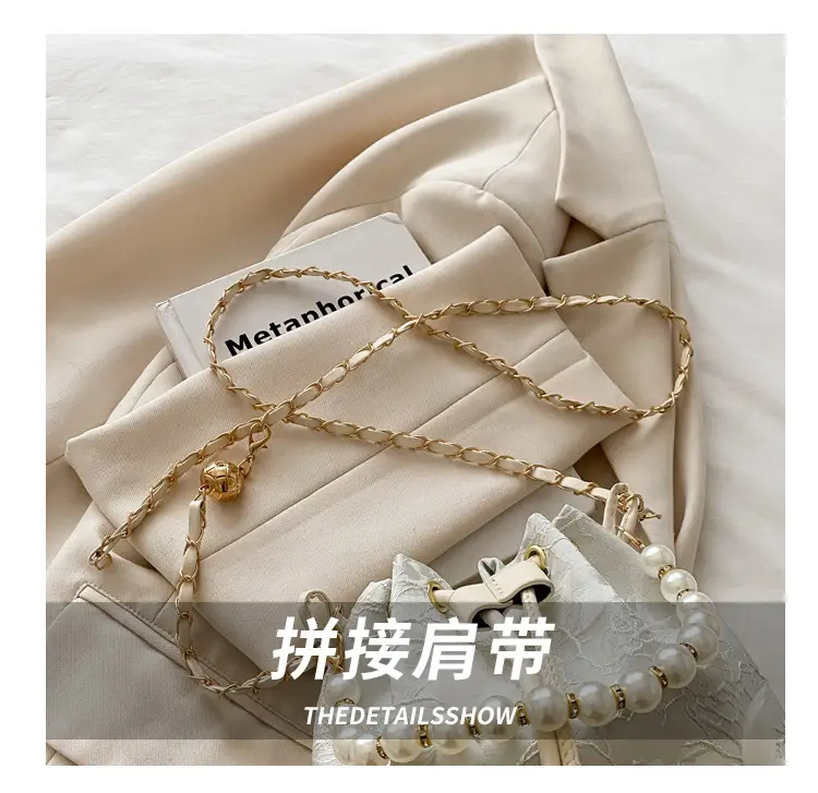 Blue Pearl Chain Shoulder Bag for Women — feature 7