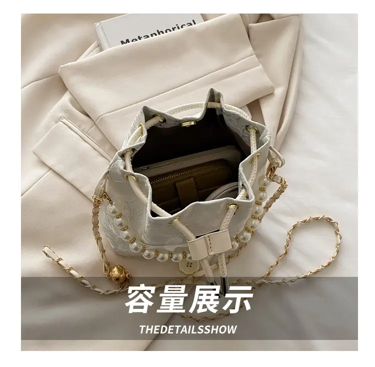 Blue Pearl Chain Shoulder Bag for Women — feature 8