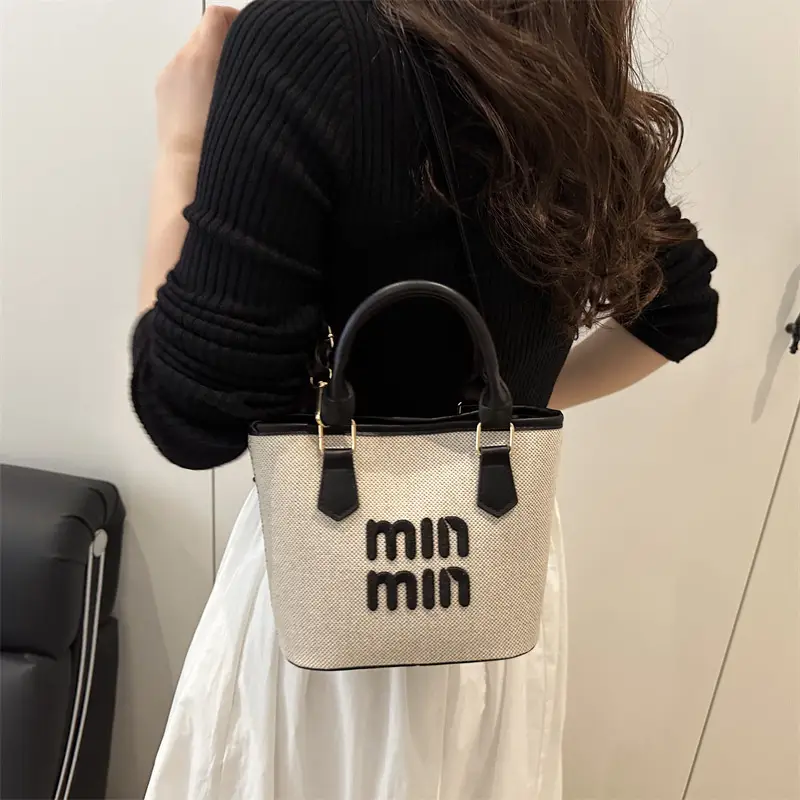 Nine Min Waterproof Crossbody Bag Black White - Image 5