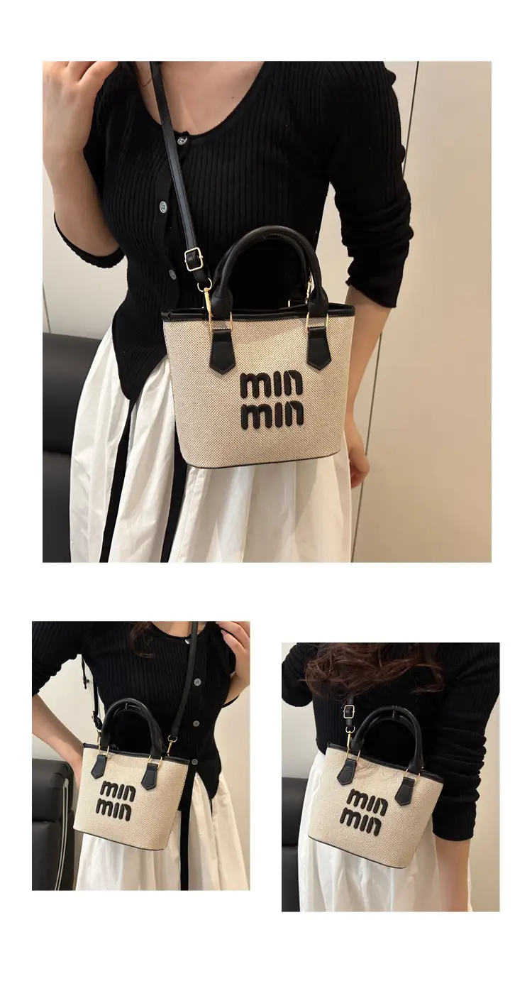 Nine Min Waterproof Crossbody Bag Black White — feature 10