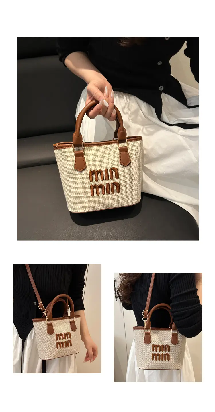 Nine Min Waterproof Crossbody Bag Black White — feature 11
