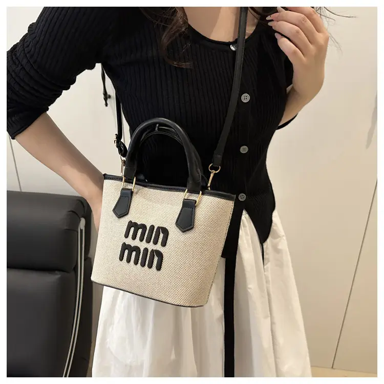 Nine Min Waterproof Crossbody Bag Black White — feature 32