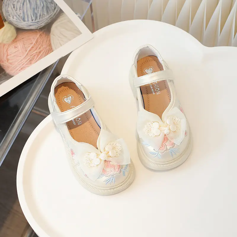 Girls Pink Bow Lace Baby Shoes Spring Summer