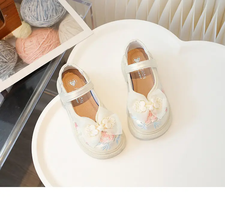 Girls Pink Bow Lace Baby Shoes Spring Summer — feature 11