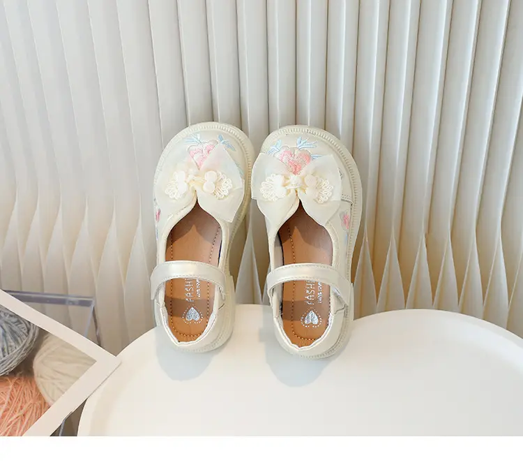 Girls Pink Bow Lace Baby Shoes Spring Summer — feature 12