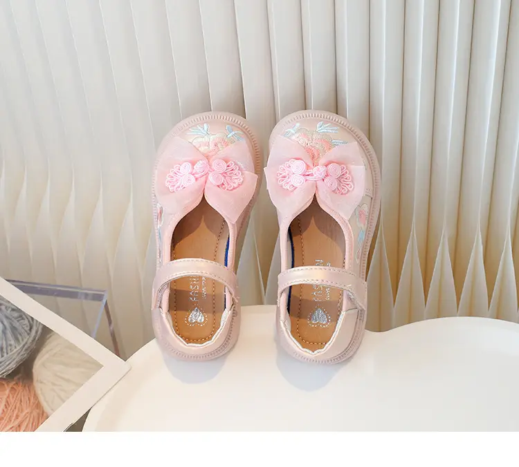 Girls Pink Bow Lace Baby Shoes Spring Summer — feature 16