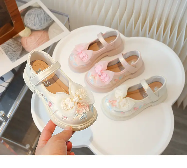 Girls Pink Bow Lace Baby Shoes Spring Summer — feature 8