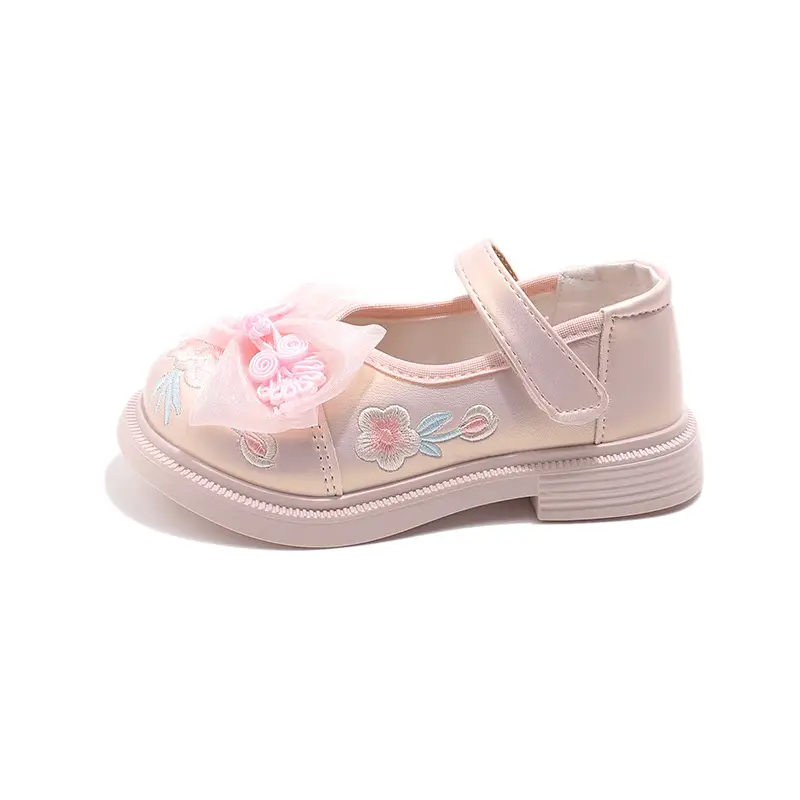 Girls Pink Bow Lace Baby Shoes Spring Summer