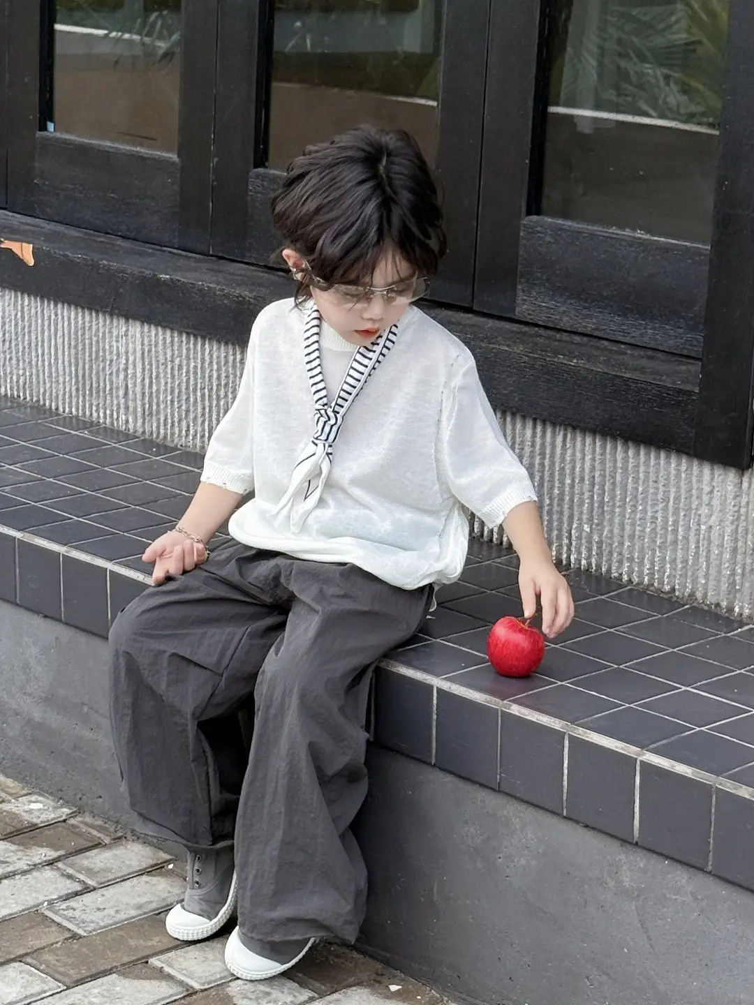 Boys Knitted T-shirt Short Sleeve Cool Round Neck Summer 2025 — feature 7