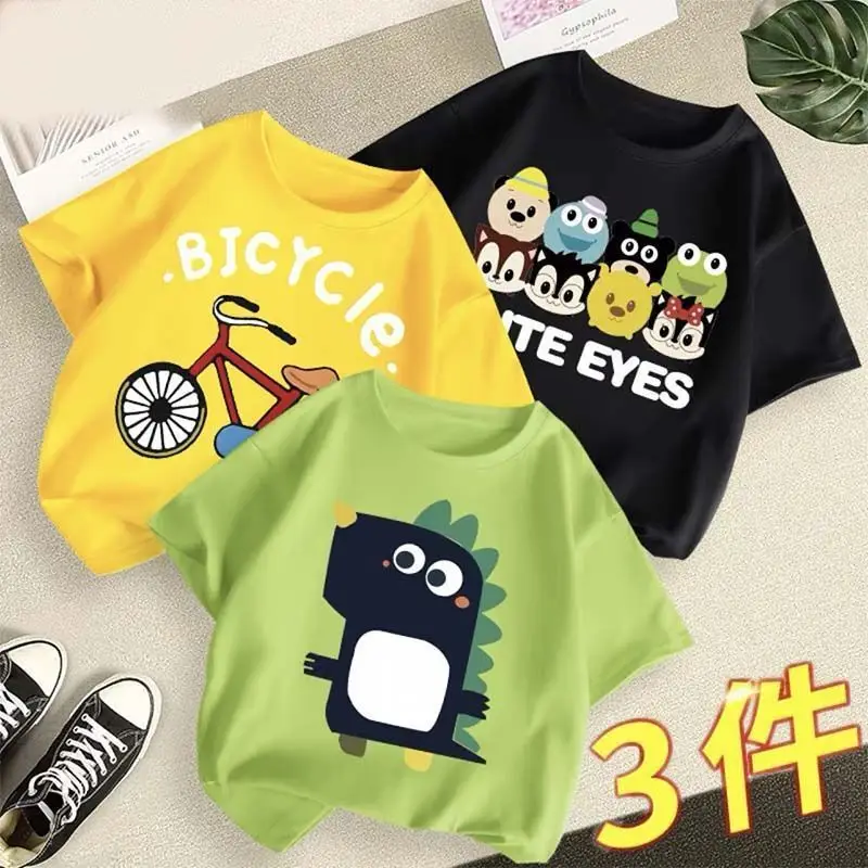 Boys 3Pcs Summer T-Shirts Lemon Lime Cotton - Image 12