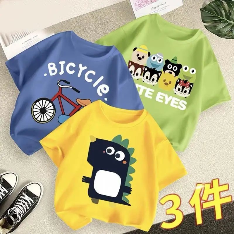 Boys 3Pcs Summer T-Shirts Lemon Lime Cotton - Image 14