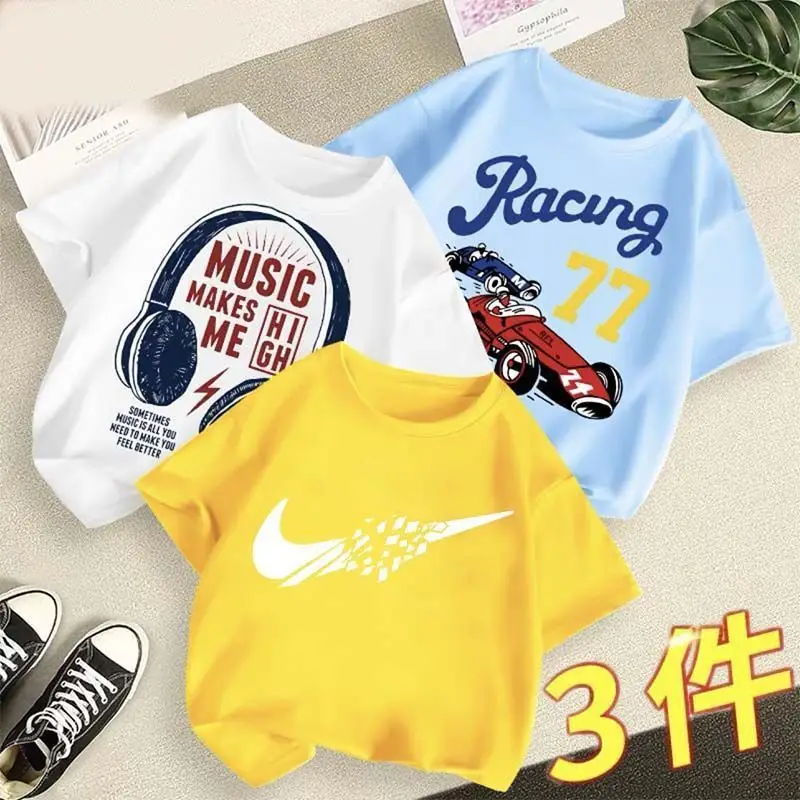 Boys 3Pcs Summer T-Shirts Lemon Lime Cotton - Image 15
