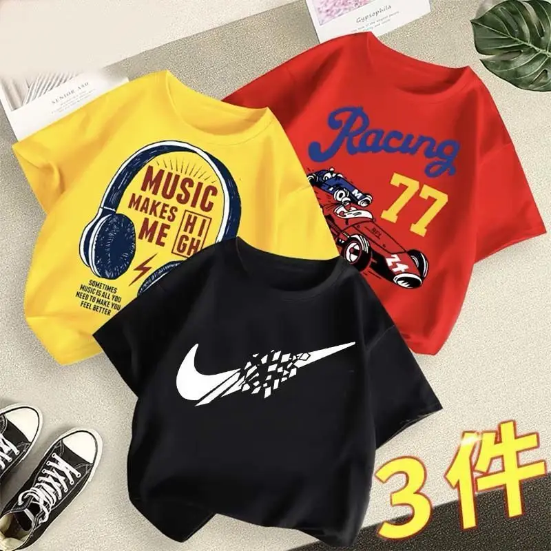 Boys 3Pcs Summer T-Shirts Lemon Lime Cotton - Image 16