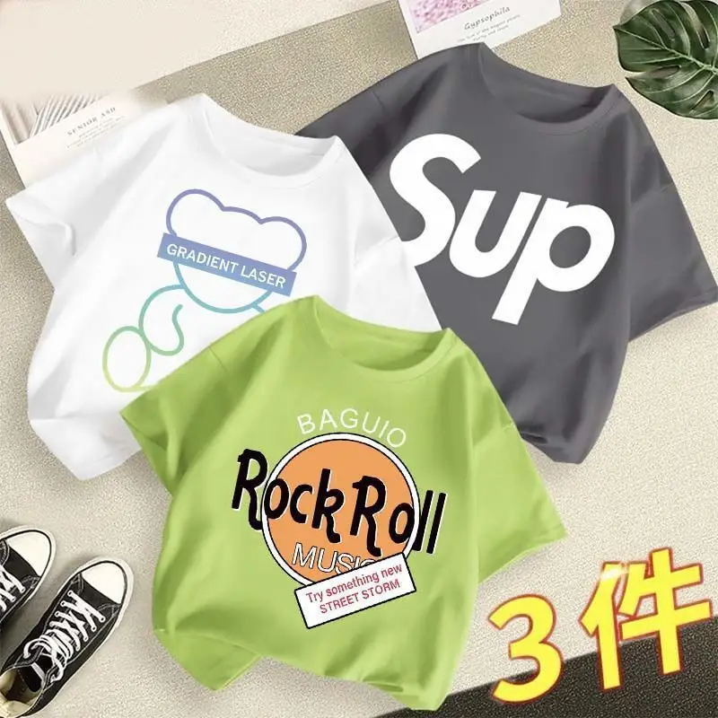 Boys 3Pcs Summer T-Shirts Lemon Lime Cotton - Image 21