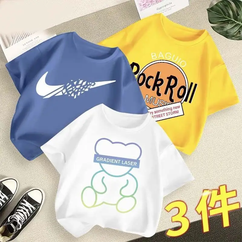 Boys 3Pcs Summer T-Shirts Lemon Lime Cotton - Image 9