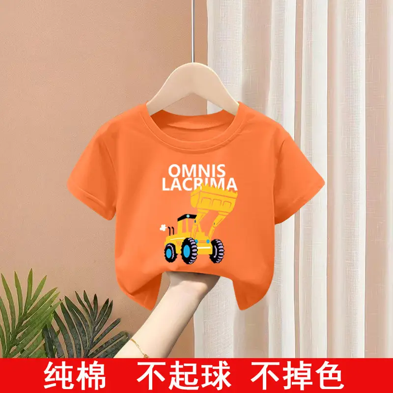 Kids T-Shirt Set Pink Green Pure Cotton Summer Wear 2024 - Image 32