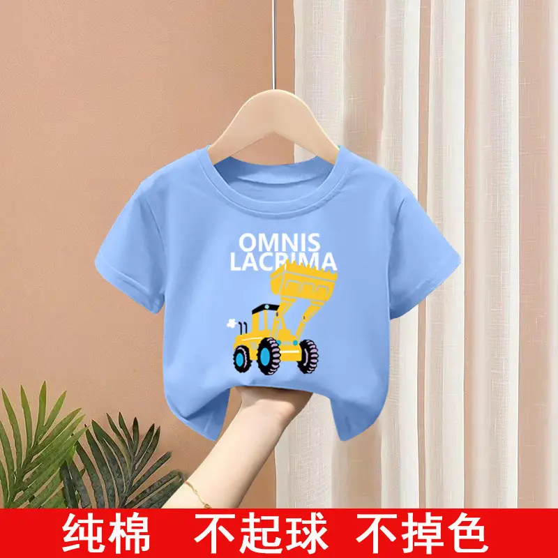 Kids T-Shirt Set Pink Green Pure Cotton Summer Wear 2024 - Image 33