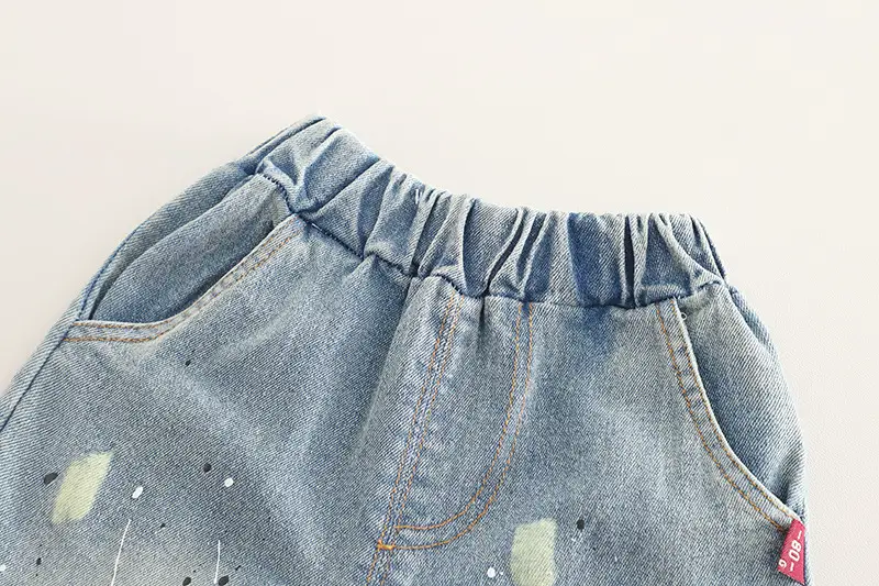 Kids 1976 Vintage Print T-Shirt & Denim Shorts Set — feature 12