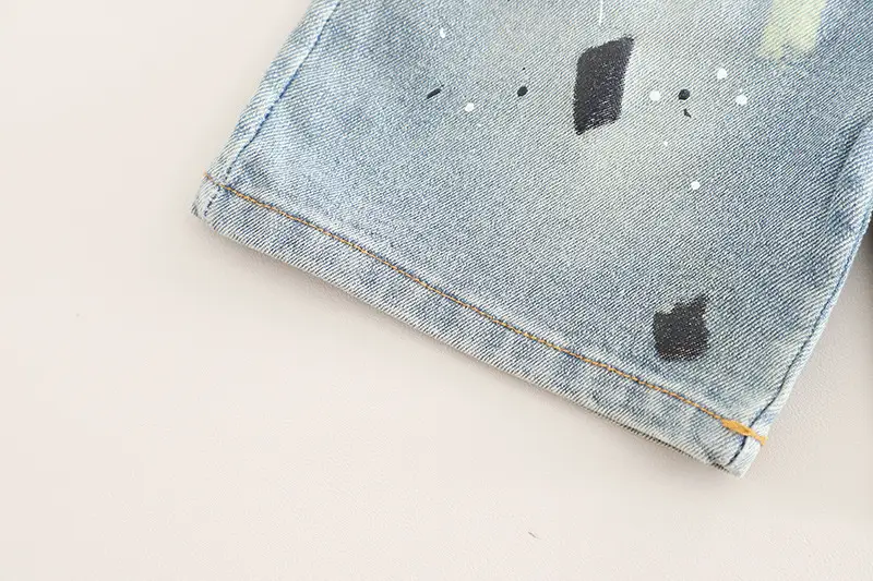 Kids 1976 Vintage Print T-Shirt & Denim Shorts Set — feature 14