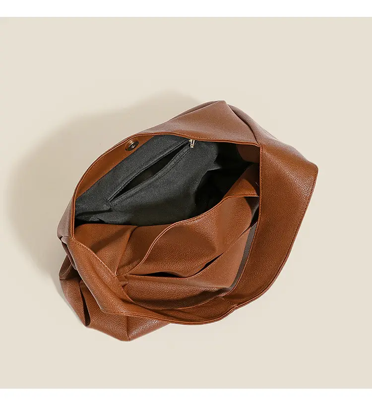 Women's Large Capacity Retro Brown Tote Bag — feature 17