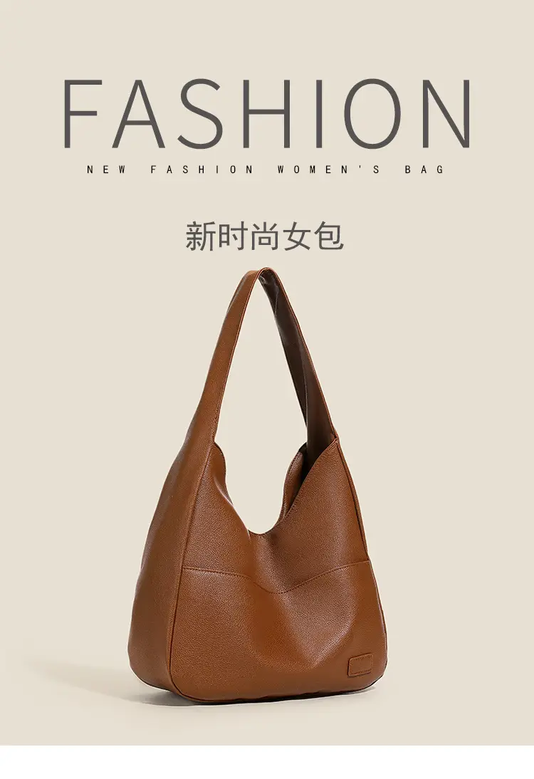 Women's Large Capacity Retro Brown Tote Bag — feature 5