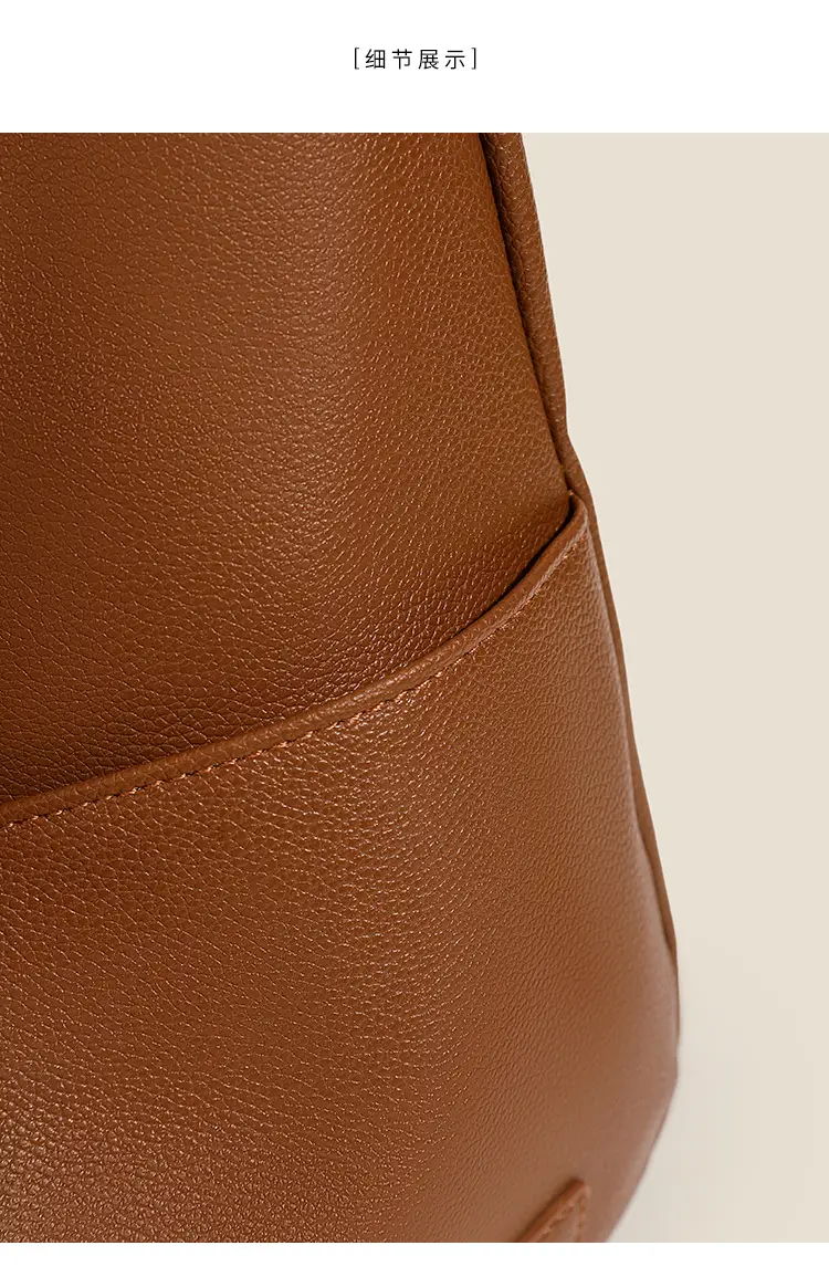 Women's Large Capacity Retro Brown Tote Bag — feature 9