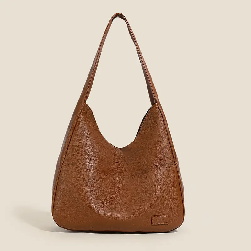 Women's Large Capacity Retro Brown Tote Bag - Image 3
