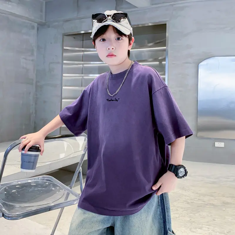 Boys Summer Cotton T-Shirt Dopamine Gradient 2026 - Image 5