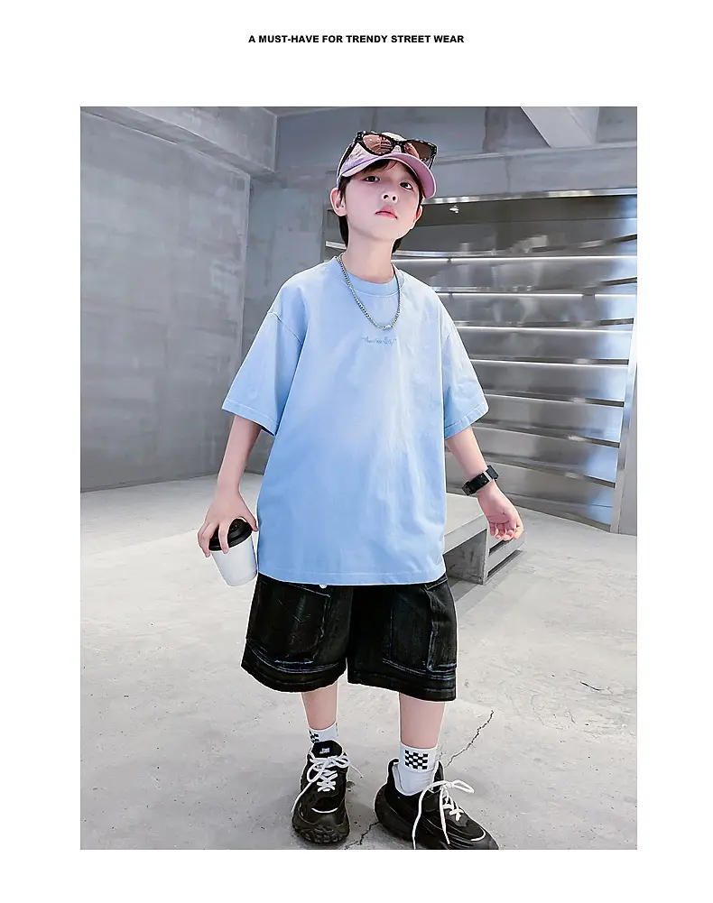 Boys Summer Cotton T-Shirt Dopamine Gradient 2026 — feature 2