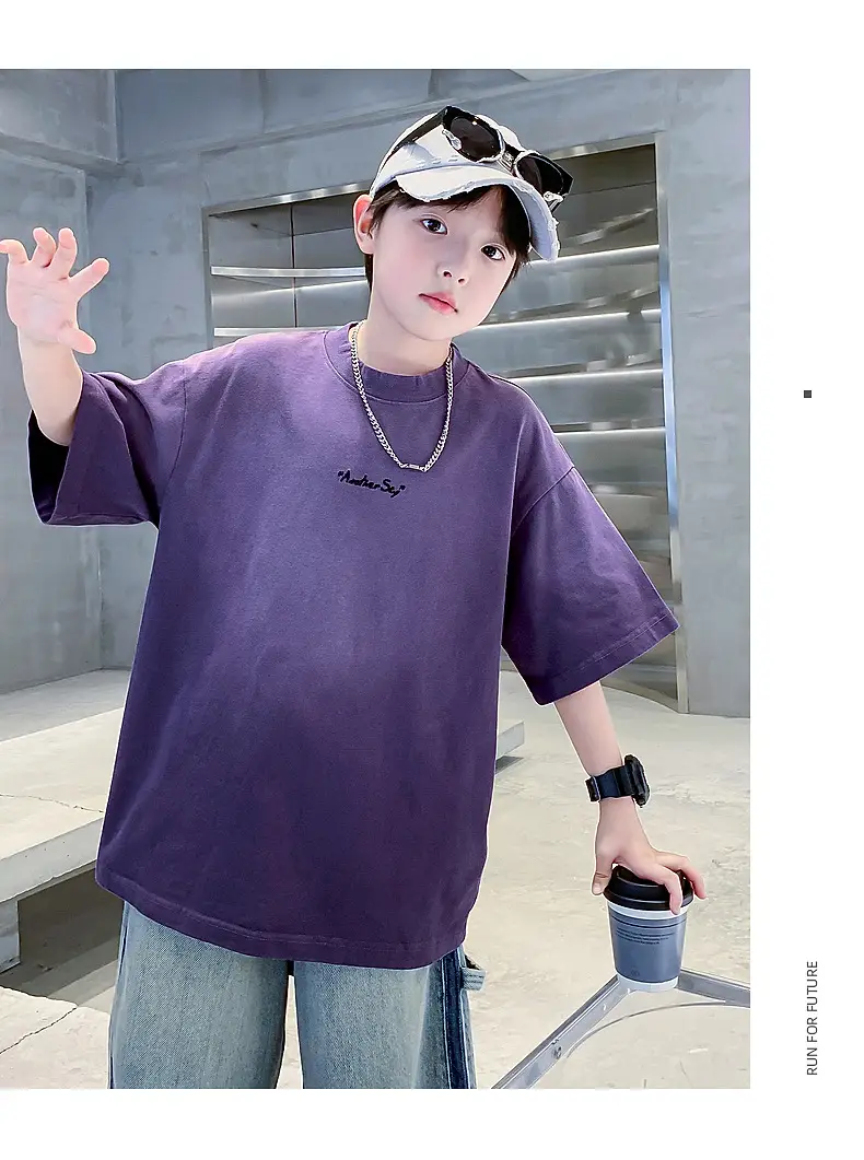 Boys Summer Cotton T-Shirt Dopamine Gradient 2026 — feature 30