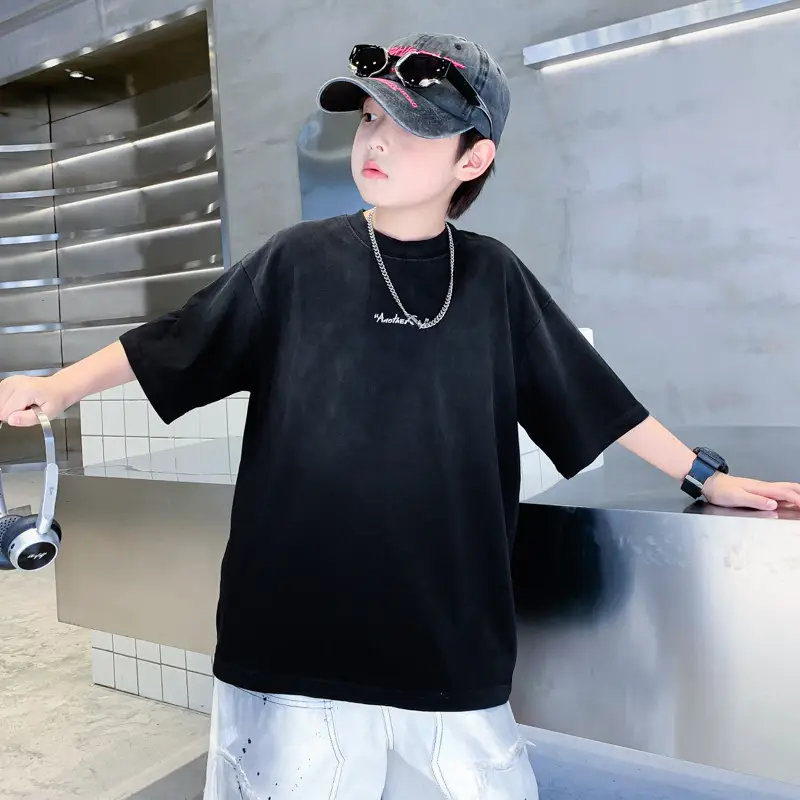Boys Summer Cotton T-Shirt Dopamine Gradient 2026 - Image 3