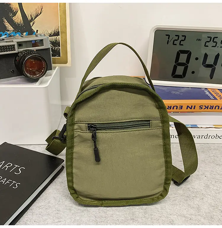 Unisex Color-block Drawstring Bag Water-repellent Double-layer Portable — feature 16