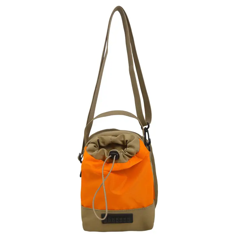 Unisex Color-block Drawstring Bag Water-repellent Double-layer Portable - Image 2