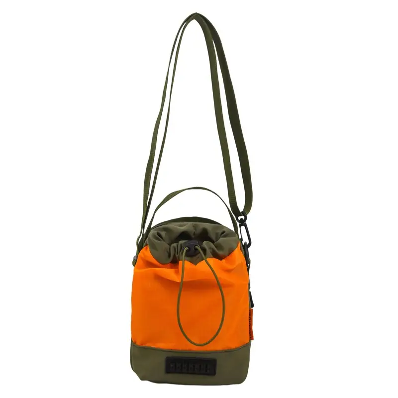Unisex Color-block Drawstring Bag Water-repellent Double-layer Portable - Image 3