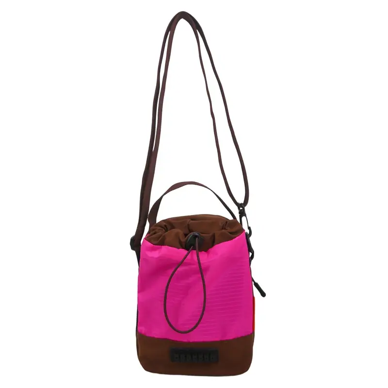 Unisex Color-block Drawstring Bag Water-repellent Double-layer Portable - Image 6