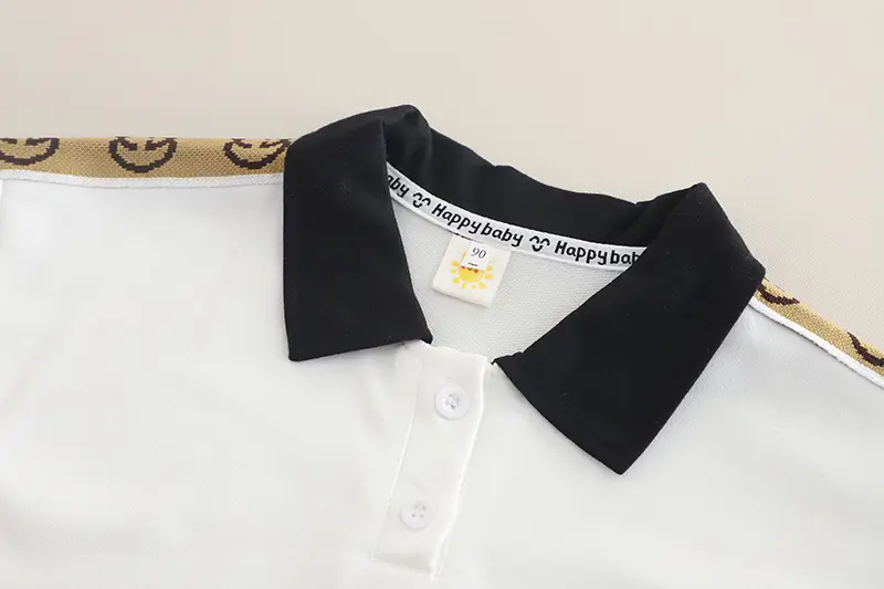 Kids Navy Blue Polo Shorts Set Summer Korean Style — feature 6