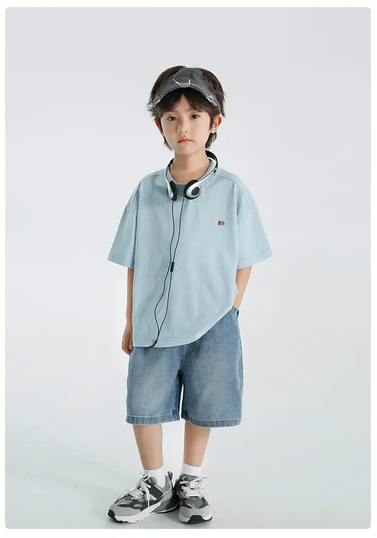 Haima Boys Short Sleeve T-Shirt Light Blue 2026 — feature 19