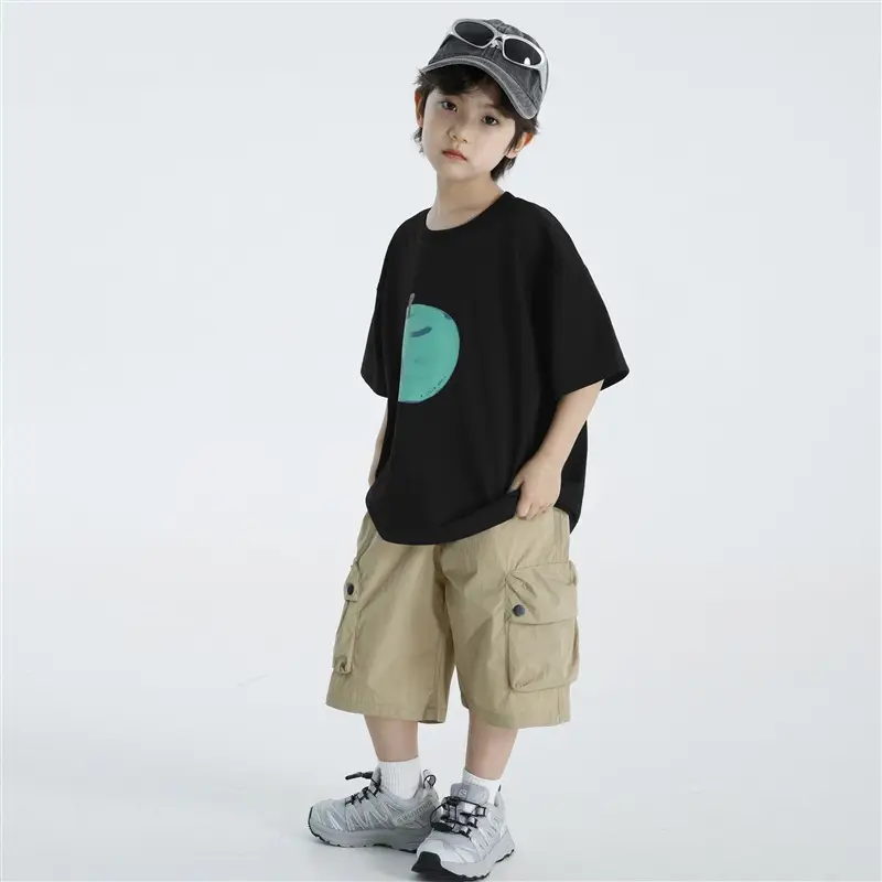 Korean Style Boys T-Shirt Quick Dry Cool Sleeve - Image 2