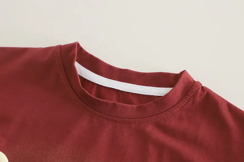 Kids Printed T-Shirt Brown Short Sleeve Summer Set — feature 7