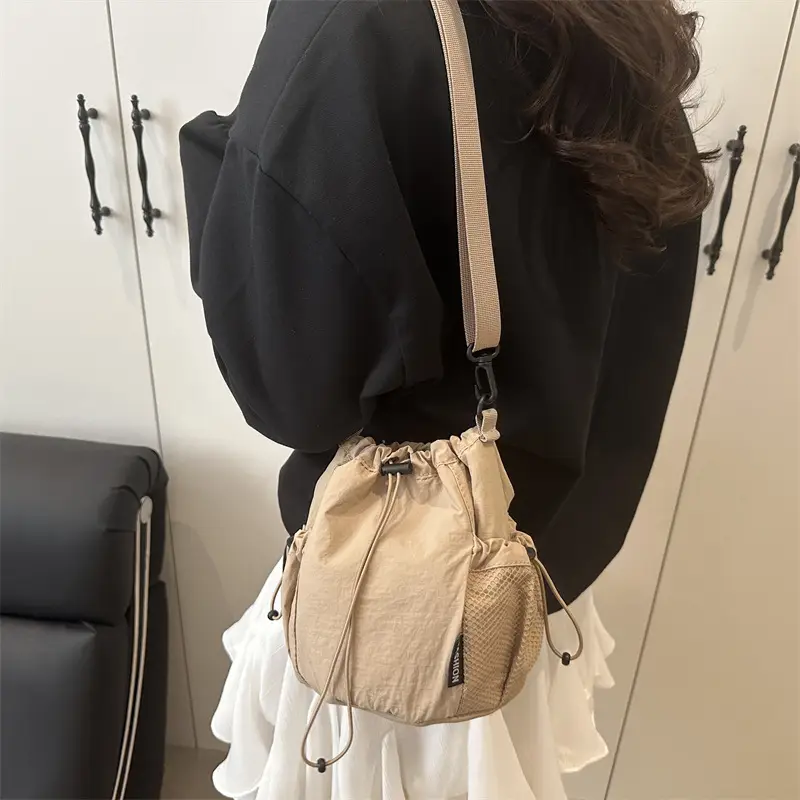 Black Textured Crossbody Bag for Women - Image 9
