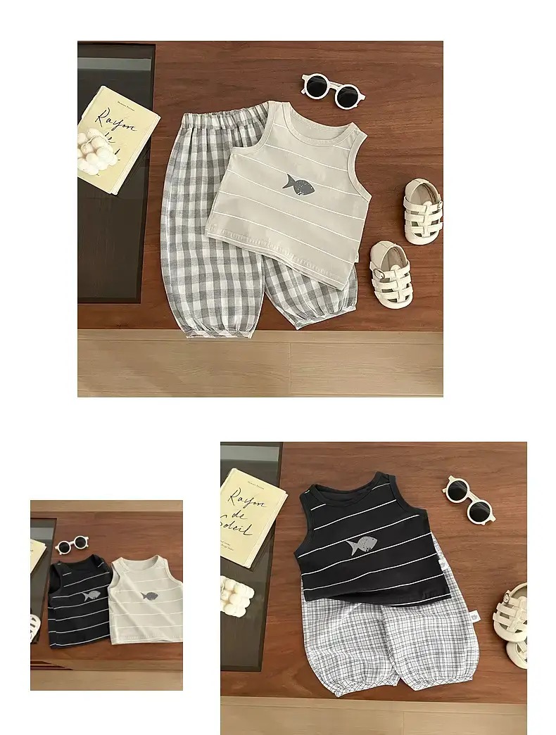 Boys Striped Sleeveless Vest 2025 Summer — feature 7