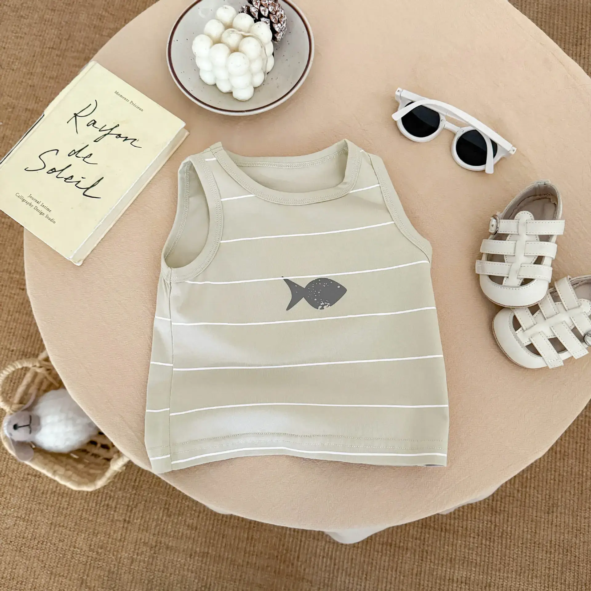 Boys Striped Sleeveless Vest 2025 Summer - Image 2