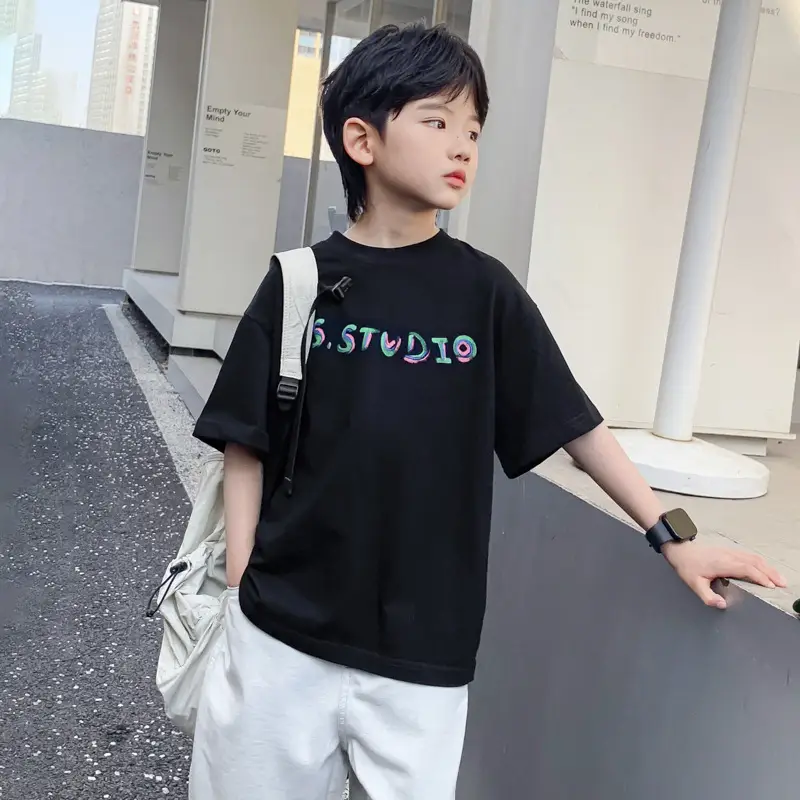 Boys Summer T-Shirt Graffiti Print 2026 Cool Style - Image 4