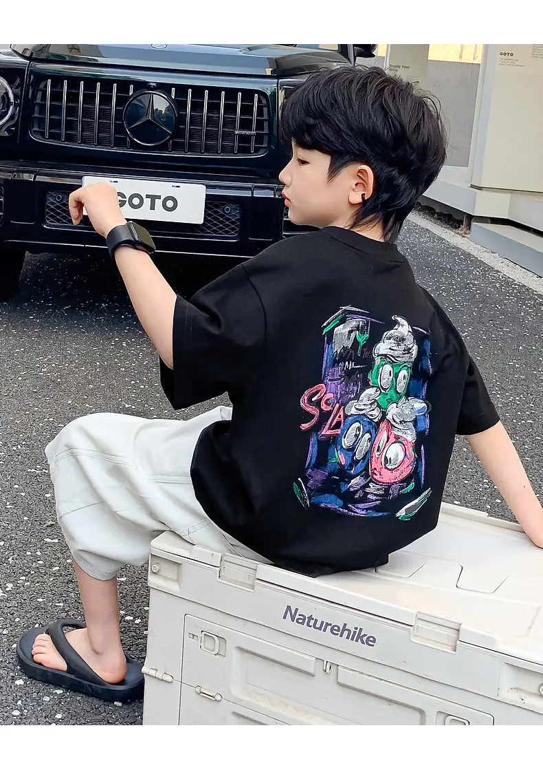 Boys Summer T-Shirt Graffiti Print 2026 Cool Style — feature 10