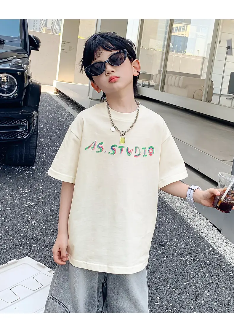 Boys Summer T-Shirt Graffiti Print 2026 Cool Style — feature 14