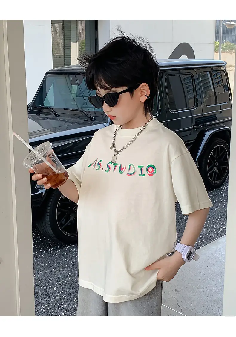 Boys Summer T-Shirt Graffiti Print 2026 Cool Style — feature 19